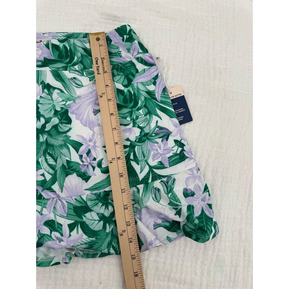 New Tommy Bahama Everyday Active Skort Green Lavender Floral UPF 50 Size Small - Picture 9 of 9